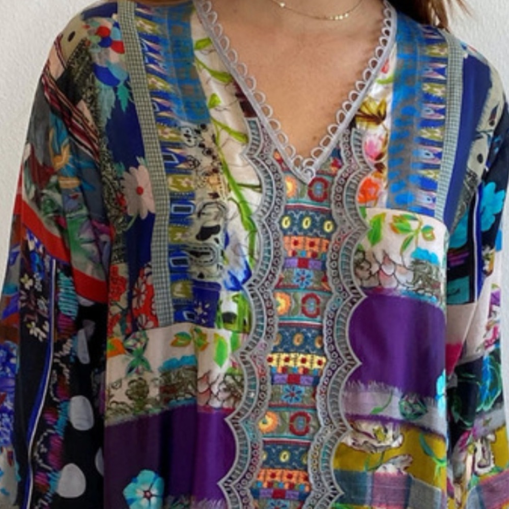Johnny Was multicolor tunic